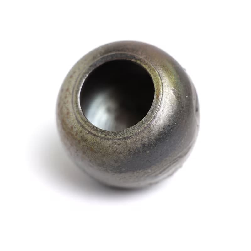 明芽窯 | 柴燒落灰圓罐 (含蓋) 茶葉罐 糖果罐 陶罐 陶藝品 H9