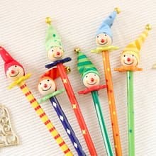 【兒童禮品】木製歡樂小丑鉛筆六入組