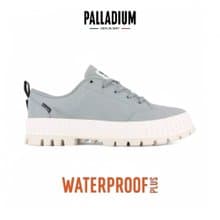 PALLADIUM PALLASHOCK LO WP+厚底巧克力低筒防水靴 藍灰 74408