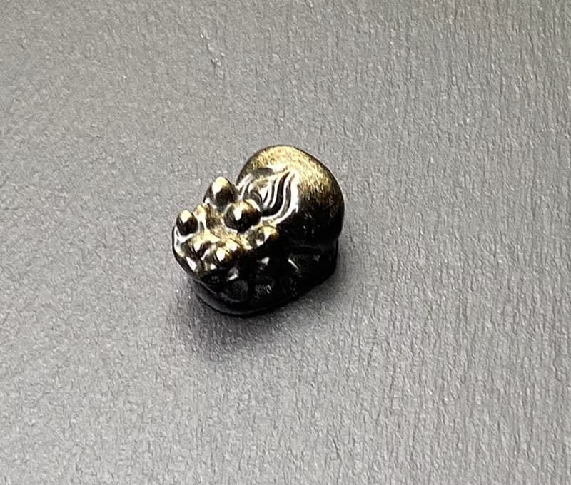 能量擺件-招財轉運閃亮金沙金曜石大屁股貔貅 辦公室 療癒 招財