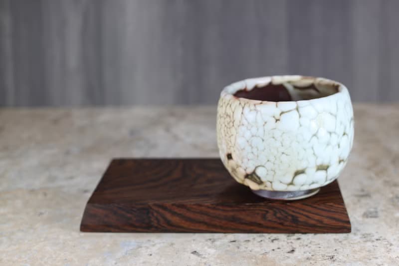 【送禮好物】純手拉坏 柴燒志野釉茶碗 名家葉敏祥手作 320ml