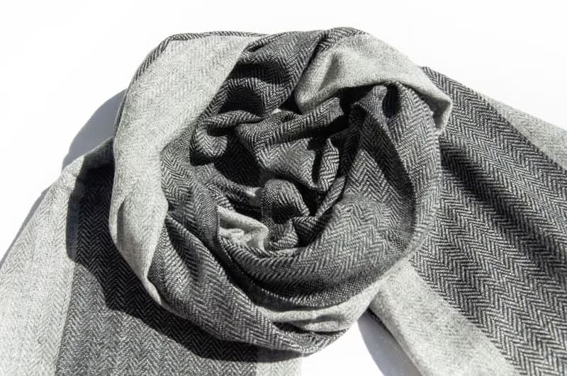 喀什米爾Cashmere 針織圍巾 純羊毛圍巾 手織圍巾 編織圍巾-石頭