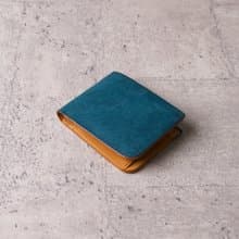 | 訂製 | -翻蓋證件零錢袋短夾 Coin Wallet / 磨砂藍 Blue