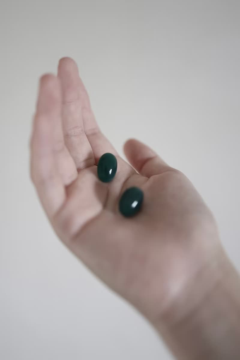 雪松瑪瑙耳環　可改耳夾