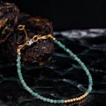 記憶合金水晶手鍊系列 祖母綠 14K包金 GF 手鍊