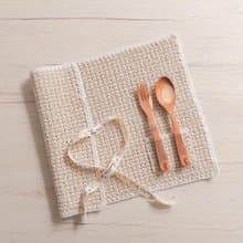 職人手作針織編織餐墊/餐具收納袋/生日禮/環保(不含餐具)-米白色/交換禮物
