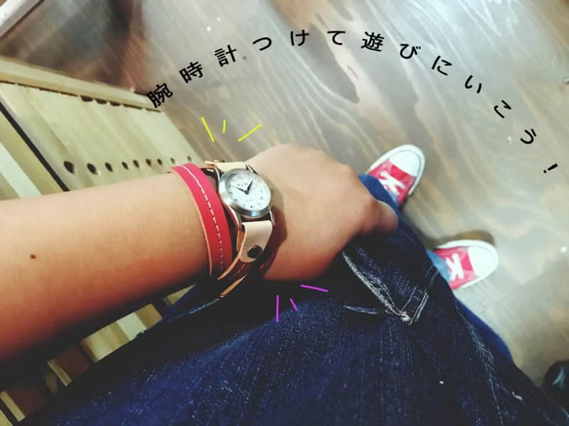 ROLL　個性がひかる塩系ウォッチ　ロールアップ腕時計　くるくる巻きウォッチ　RUW-HHWW-W