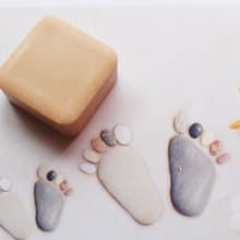 知足溫泉黑鹽足部去角質皂 去老皮 手工皂