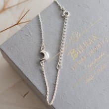 925純銀月亮手鏈 歲月靜好純銀手鍊 畢業禮物 七夕 禮盒 情人節