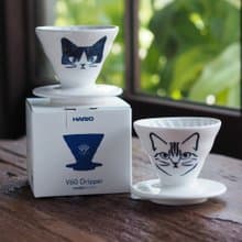 預購【HARIO聯名】貓咪青花瓷 V60 咖啡濾杯