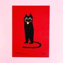 防水貼紙 機車貼紙 行李箱貼紙 黑貓 貓 安全帽貼紙 悠遊卡