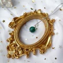 13mm綠祖母晶純銀吊墜連S925純銀項鍊