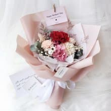 現貨*1紅色永生康乃馨花束 /乾燥花束 母親節禮物 母親節花束