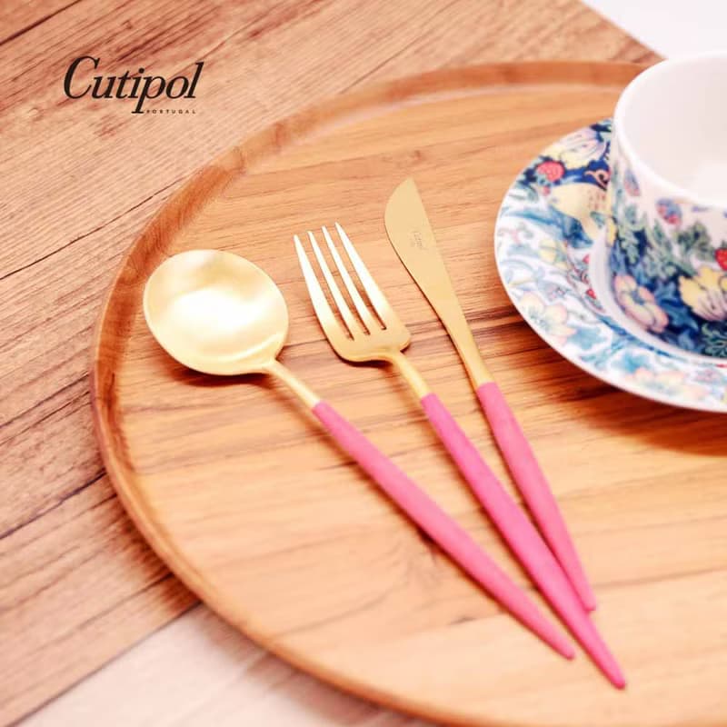 葡萄牙 Cutipol  GOA  紅金奶油刀