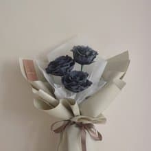 /3朵厄瓜多灰藍色玫瑰花束/七夕 求婚 情人節 紀念日 生日 母親節