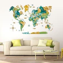 Housewarming gift, Travel World Map, Wall Decor, World Map by Enjoy The Wood