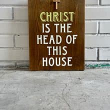 Christ is the head of this house 福音商品 受洗禮物 手作木作