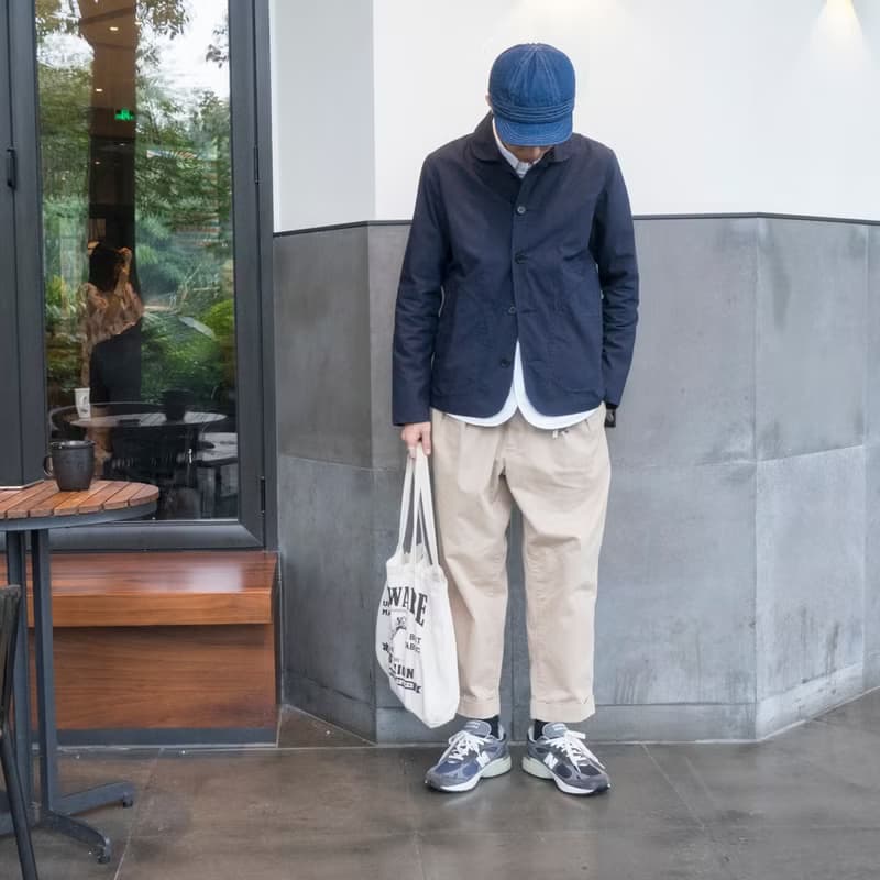 日系小圓領夾克外套男 法式工作便服 Navy Chore Jacket