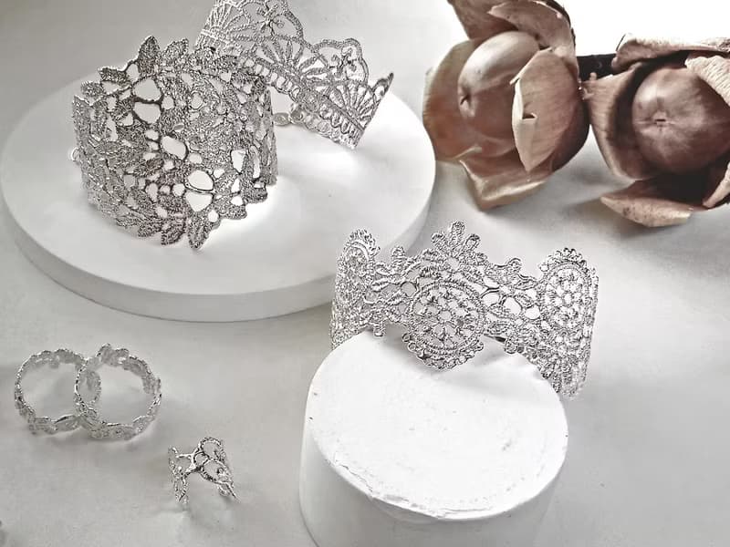 S Lee 蕾絲創作系列 捕夢網花紋L01 手鍊/手環  (925銀 )