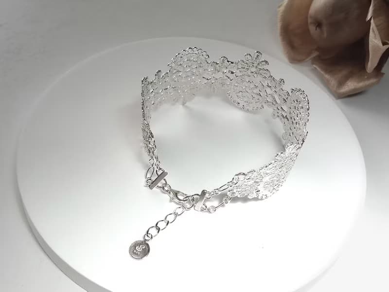 S Lee 蕾絲創作系列 捕夢網花紋L01 手鍊/手環  (925銀 )