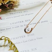【Moriarty Jewelry】- 神聖馬蹄鐵 U型 - 14K 玫瑰金  小鑽項鍊