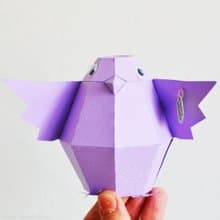 DIY Paper Bird, 3D Papercraft Printable PDF
