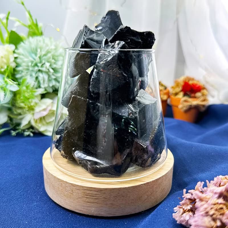 【MU工坊】黑曜石擴香石/水晶擴香燈/碎石/室內香薰/淨化小夜