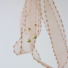 串珠耳飾_果實系列/甜瓜綠/beading earing