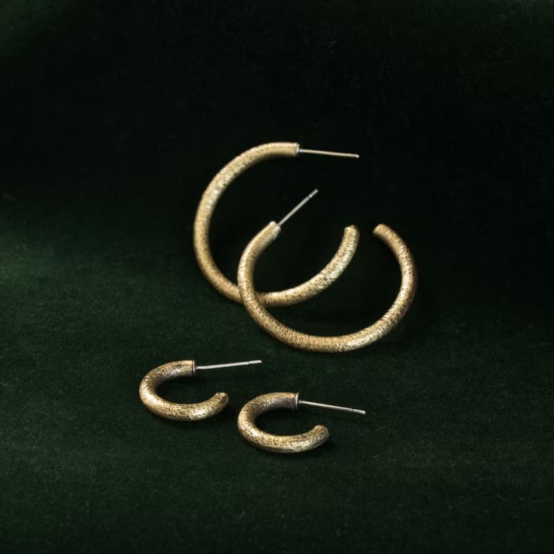 【soid Studio 適品】黃銅 斑駁耳飾 - 小款
