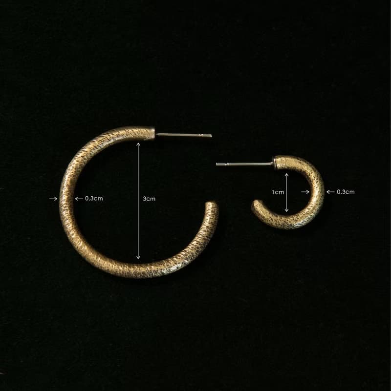 【soid Studio 適品】黃銅 斑駁耳飾 - 小款