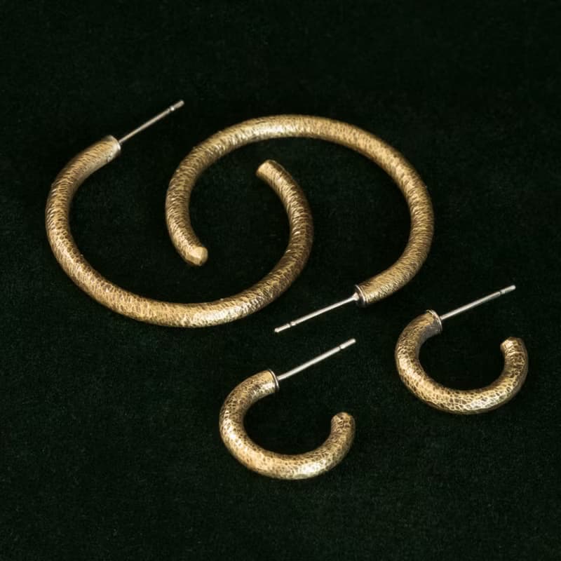 【soid Studio 適品】黃銅 斑駁耳飾 - 小款