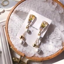 【茜作】乾燥花手工定制耳環 耳夾 耳針 耳墜 碎花多珠 吊墜設計