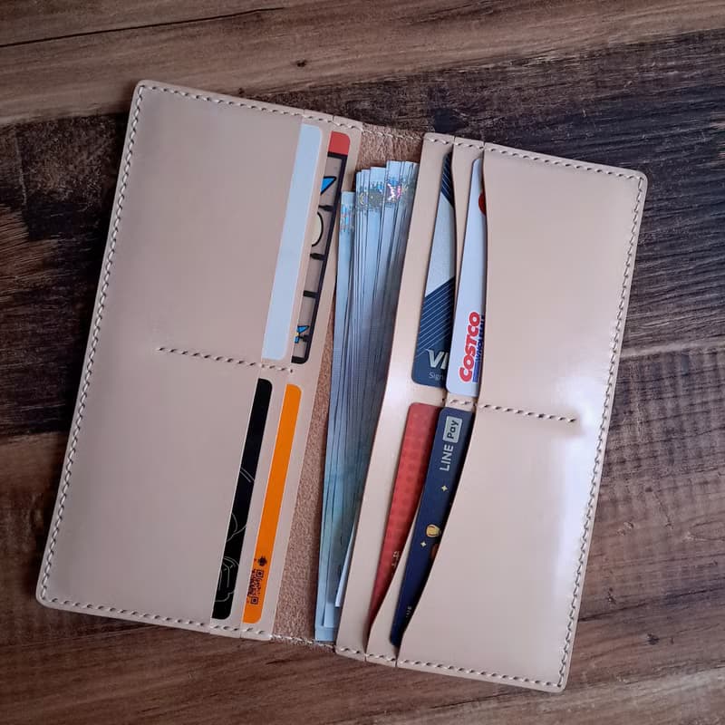 【開運錢包】mica at home簡約真皮長夾/紅色【義大利植鞣牛皮】