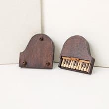 仿真鋼琴吊飾 鑰匙圈 咖啡色 音樂手作禮物