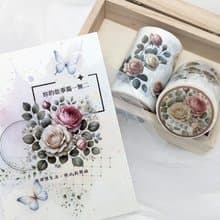 往日瑰麗-和紙手帳膠帶(特殊油墨/離型紙/白墨)