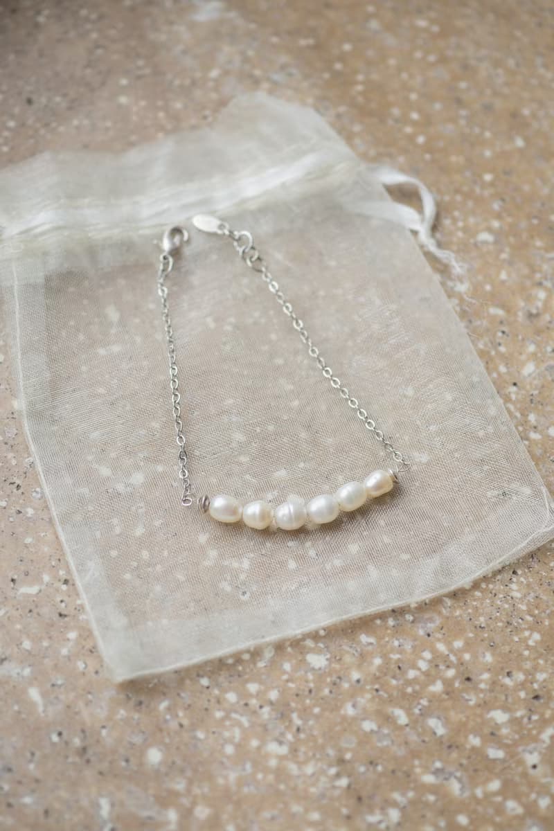 Pearl Bracelet, 925 Silver, Taurus gem, Capricorn birthstone,  Christmas Gift