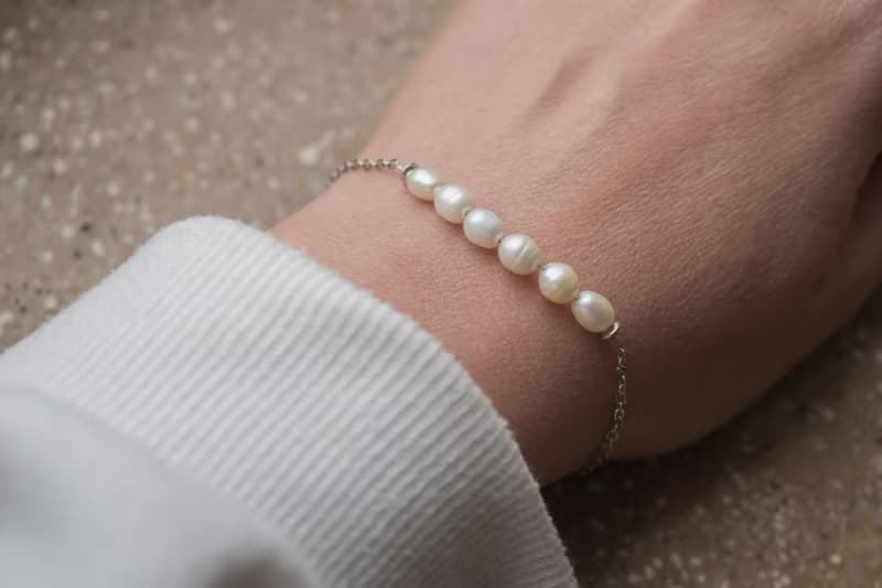 Pearl Bracelet, 925 Silver, Taurus gem, Capricorn birthstone,  Christmas Gift