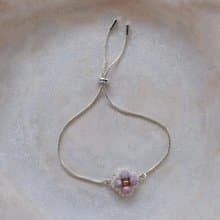 描邊小花手鍊-銀