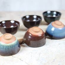 【母親節禮物】彩虹六色 天目中式茶杯組 鶯歌名家葉敏祥作品