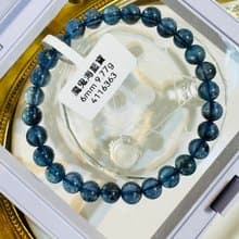 天然魔鬼海藍寶6mm9.77g金屬光澤冥想水晶首選釋放壓力店主自用