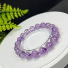 天然超七水晶手串10.5mm冰透紫色超級能量七水晶手鏈解壓平衡協調
