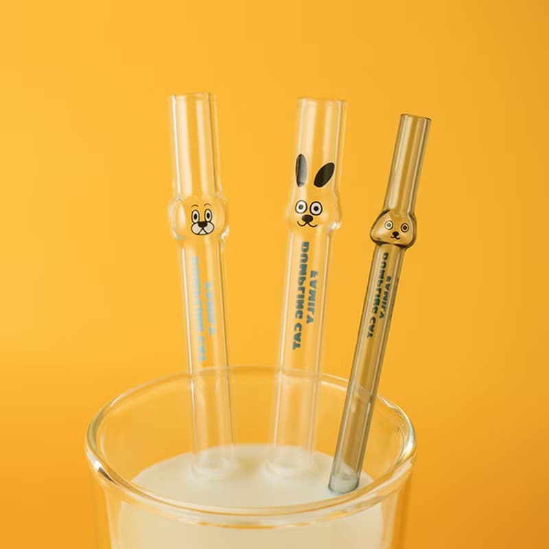 好玻GOODGLAS×餃貓FAMILY - 餃貓造型玻璃吸管