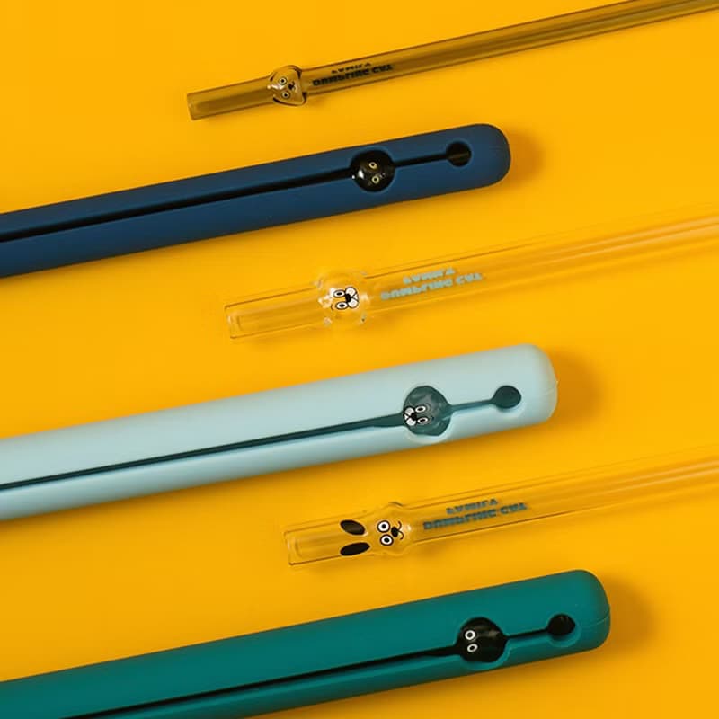 好玻GOODGLAS×餃貓FAMILY - 餃貓造型玻璃吸管