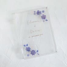 透明結婚證書套 壓花真金保存盒