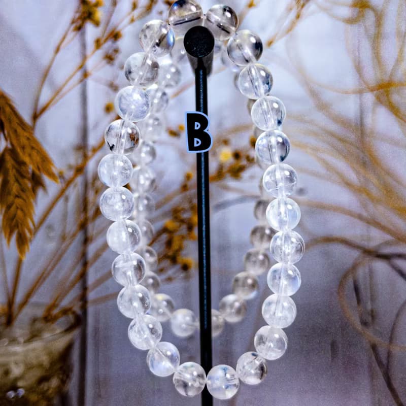 【斯里蘭卡透體藍月光石】5A顆顆透體帶效應|水晶手串 一物一拍