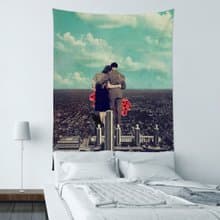 Together-壁幔 Wall Tapestry-牆壁裝飾 掛布 情侶禮物 (直式版)
