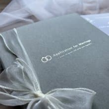 【24h快速出貨】-結婚書約/結婚證書/書約套組-永恆-灰青 - 異性