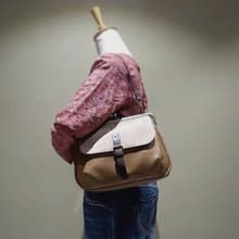 【MY。手作】25cm 口金手袋 ~ 羊皮 + 燈芯絨