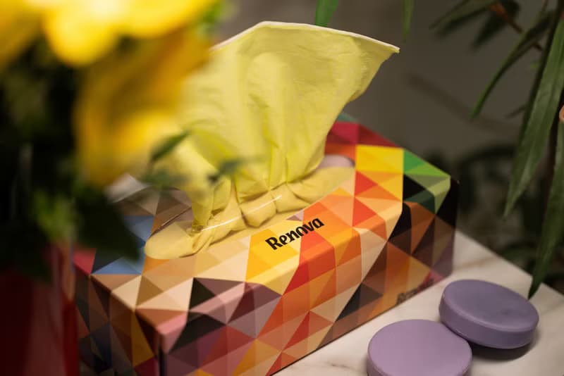 Renova彩色雙色抽取式面紙 南歐風情派對時尚送禮環保不含螢光劑