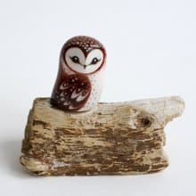 Barn owl figurine, barn owl sculpture, cute owl gift figurines